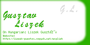 gusztav liszek business card